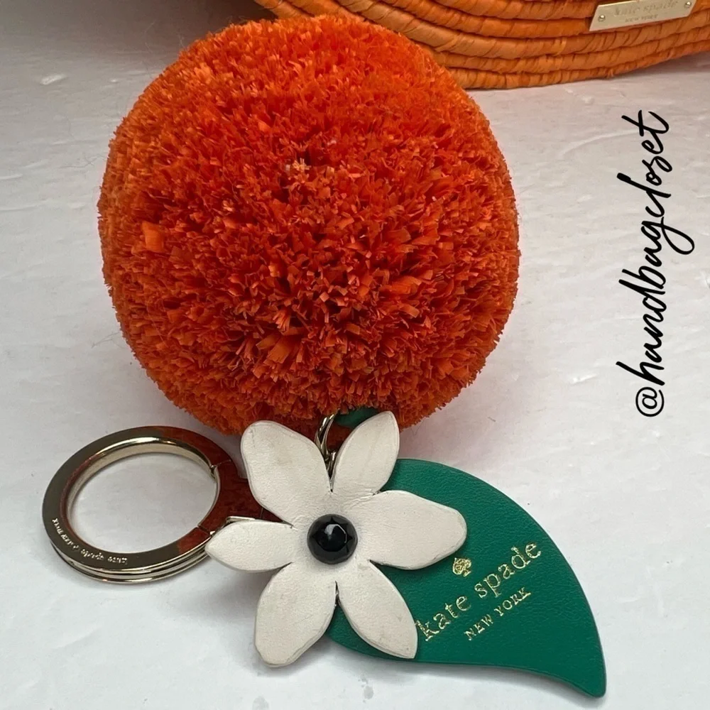 Kate Spade Orange Keychain Spice It Up Key Fob Charm Rare